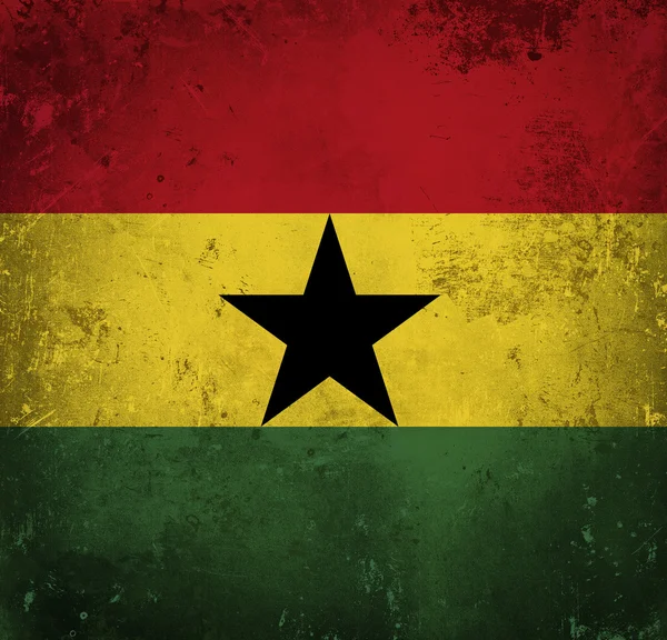 Grunge flagga ghana — Stockfoto