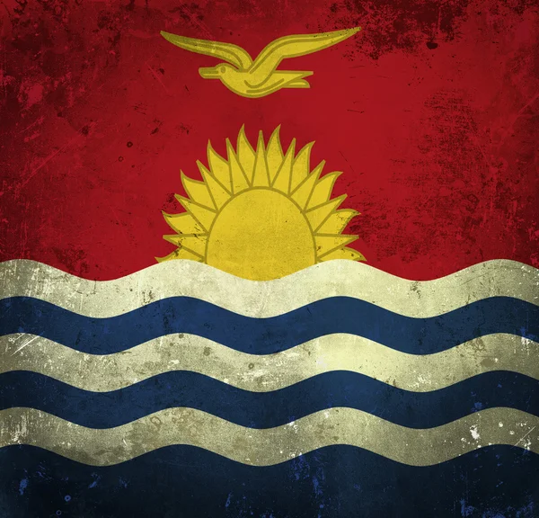 Bandera Grunge de Kiribati — Foto de Stock