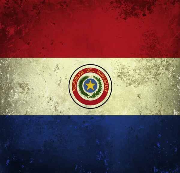 Гранж-флаг Парагвая — стоковое фото