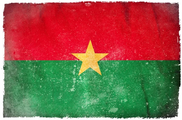 Burkina Faso Grunge vlajka — Stock fotografie