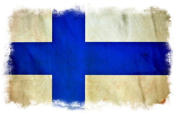Finland grunge flagga — Stockfoto