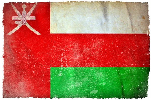 Oman grunge flagga — Stockfoto