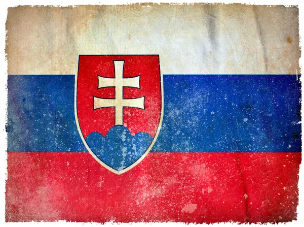 Szlovákia grunge zászló — Stock Fotó