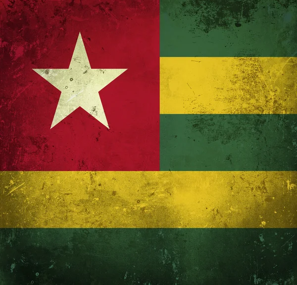 Bandera Grunge de Togo — Foto de Stock