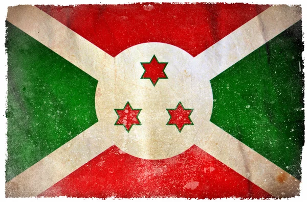 Bandera Grunge de Burundi — Foto de Stock