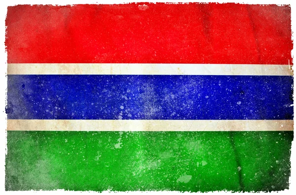 Gambia grunge flagga — Stockfoto