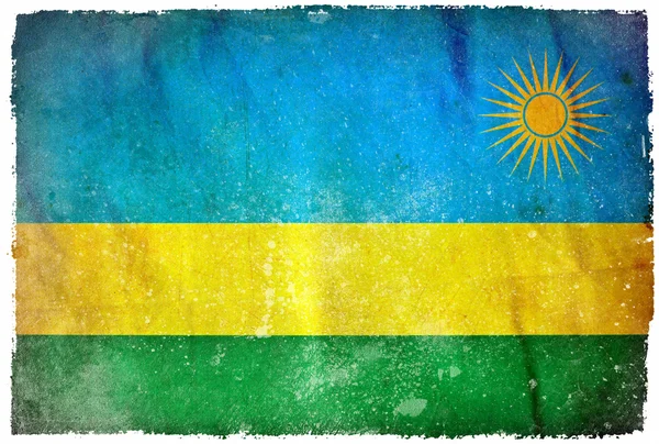 Rwanda grunge vlajka — Stock fotografie