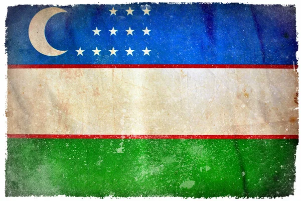 Bandiera grunge dell'Uzbekistan — Foto Stock