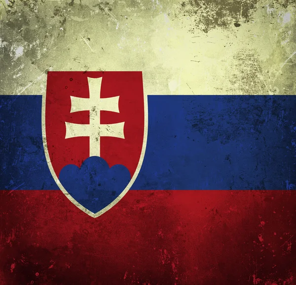 Slovakya bayrağı Grunge — Stok fotoğraf