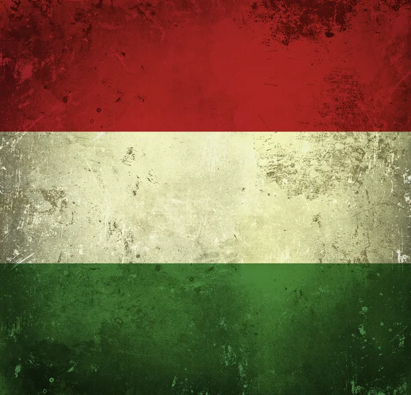 Grunge flaga Węgier — Zdjęcie stockowe