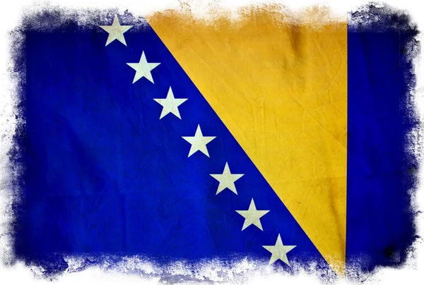 Большой флаг Боснии и Герцеговины — стоковое фото