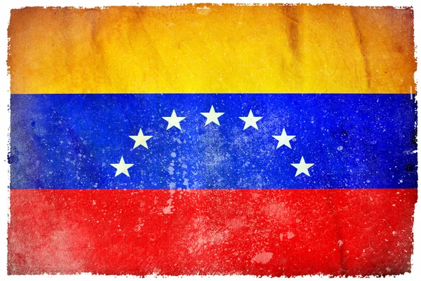 委内瑞拉 grunge 旗 — 图库照片
