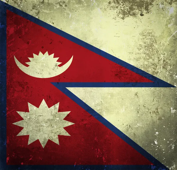 Drapeau grunge de nepal — Photo
