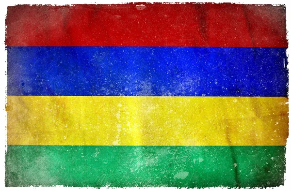 毛里求斯 grunge 旗 — 图库照片