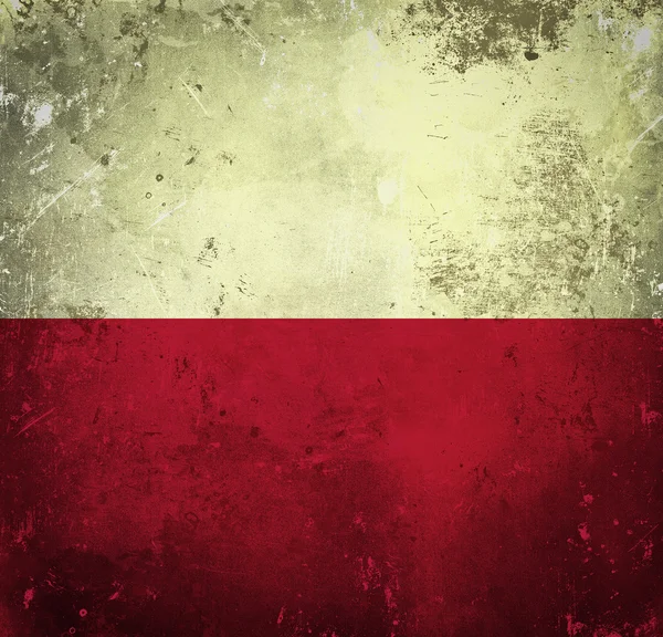Bandera Grunge de Polonia — Foto de Stock