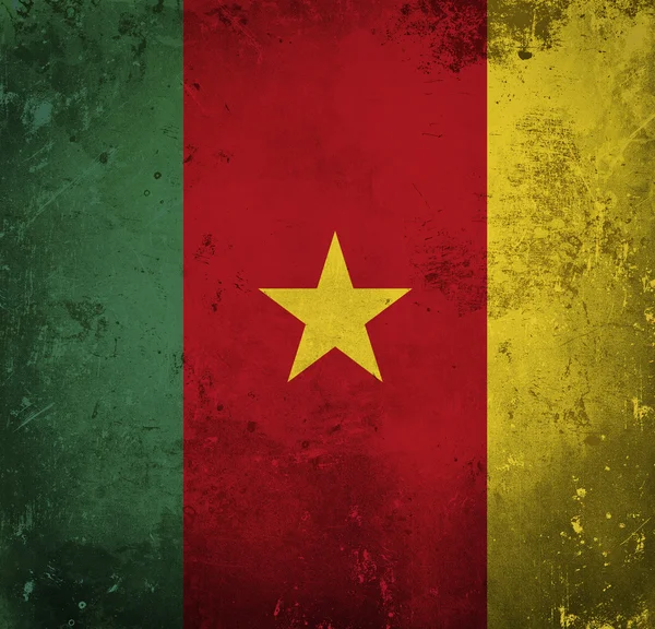 Kamerun bayrağı Grunge — Stok fotoğraf