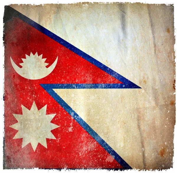 Grunge σημαία του Νεπάλ — Φωτογραφία Αρχείου