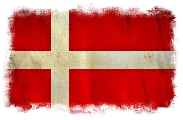 Dánsko grunge vlajka — Stock fotografie