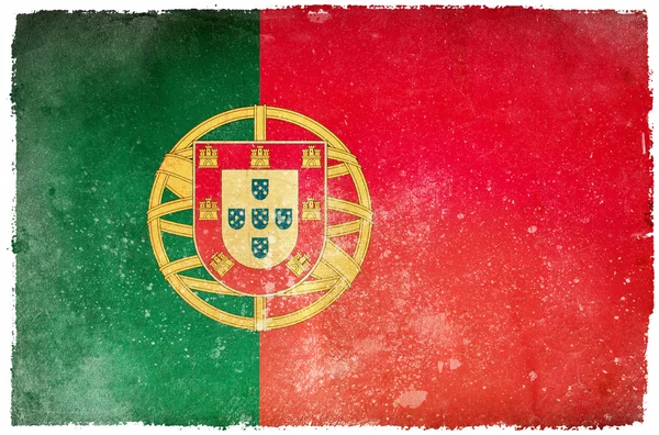 葡萄牙 grunge 旗 — 图库照片