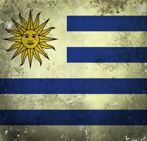 Гранж-флаг Уругвая — стоковое фото