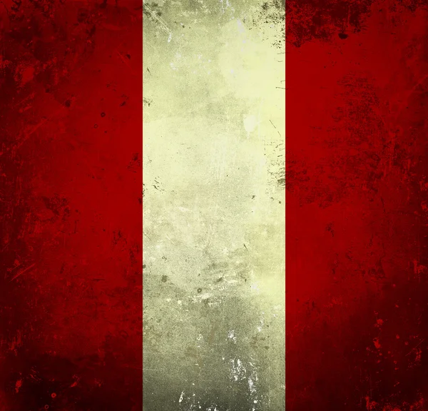 Grunge vlag van Peru — Stockfoto