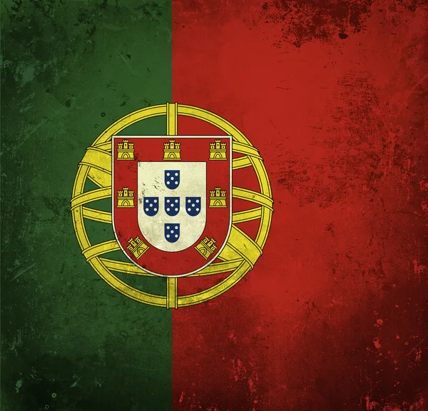 Bandeira Grunge de Portugal — Fotografia de Stock