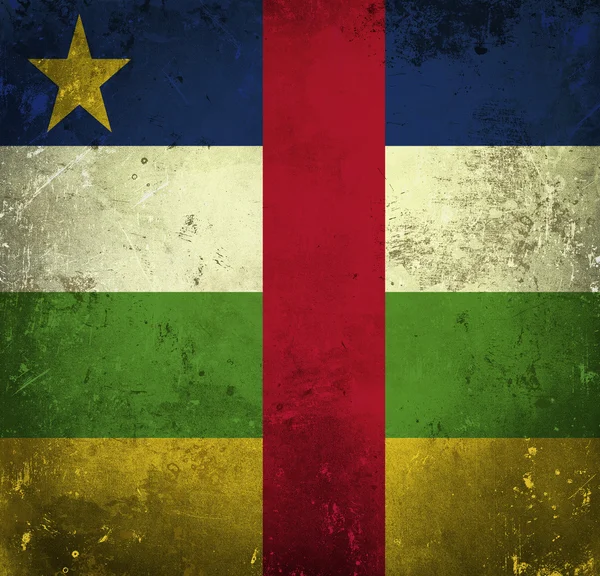 中非共和国的 grunge 旗子 — 图库照片