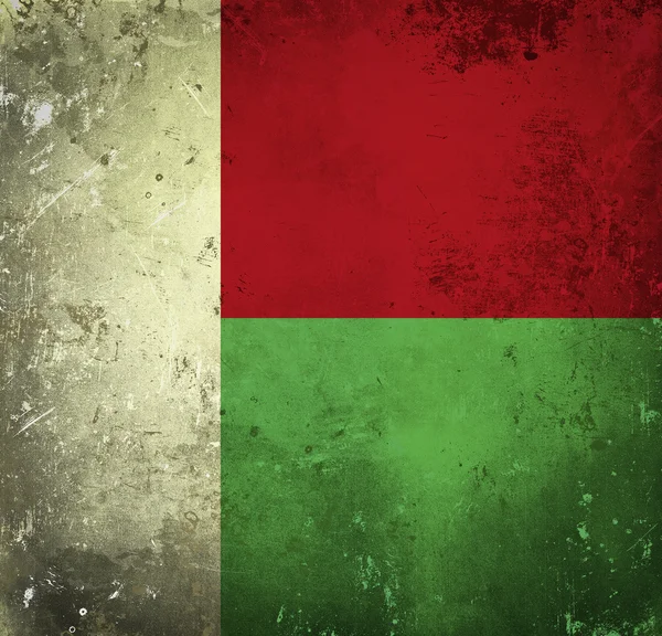 马达加斯加的 grunge 旗子 — 图库照片