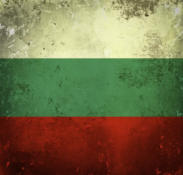 Grunge vlag van Bulgarije — Stockfoto