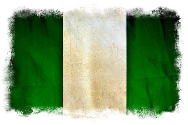stock image Nigeria grunge flag