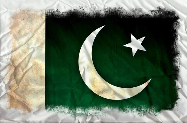 Pakistan bandiera grunge — Foto Stock
