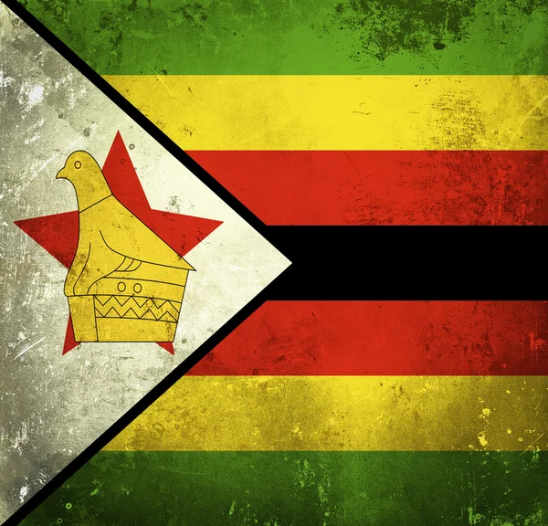 Bandeira de Grunge de Zimbabwe — Fotografia de Stock