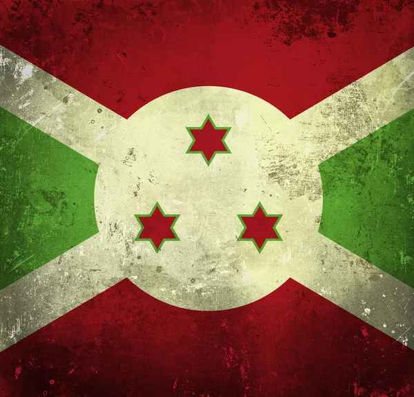Burundis Grunge-flag - Stock-foto