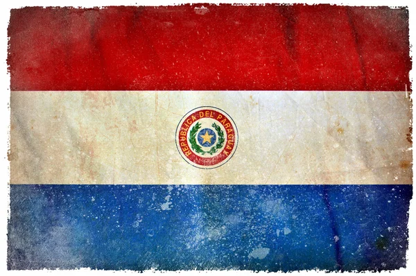 Прапор Парагваю гранж — стокове фото