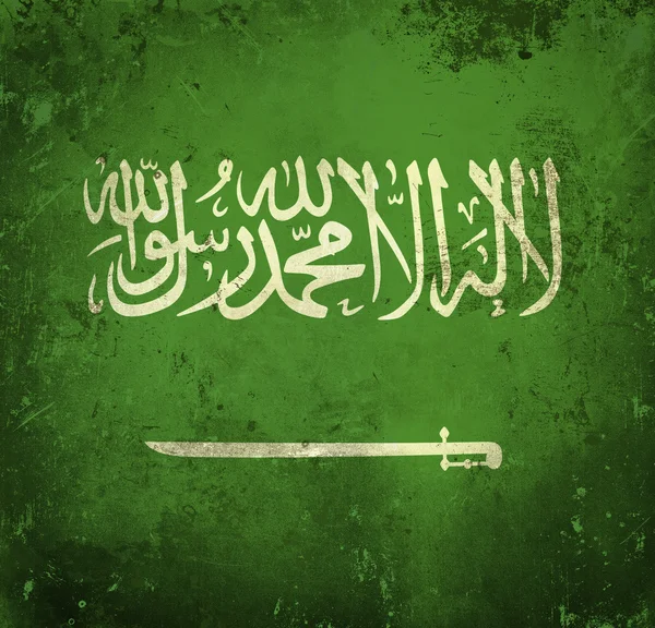 Bandera Grunge de Arabia Saudita — Foto de Stock