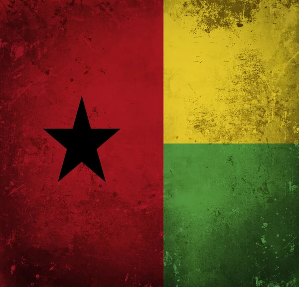 Flaga granica Republiki Gwinei bissau — Zdjęcie stockowe