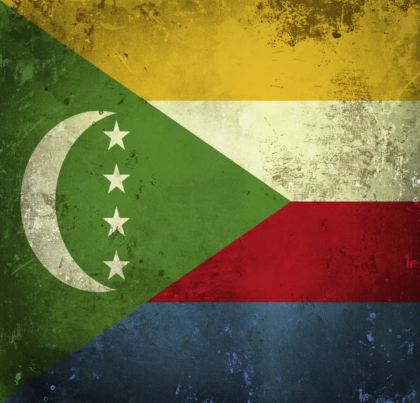 Гранж-флаг Коморских островов — стоковое фото