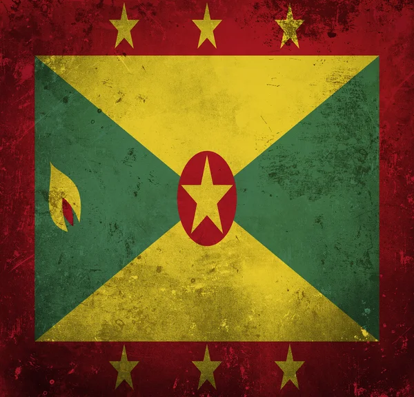Grenadská vlajka grunge — Stock fotografie
