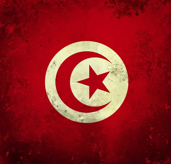 Bandera Grunge de Túnez —  Fotos de Stock