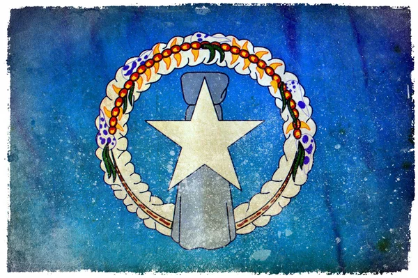 Severní Mariany grunge vlajka — Stock fotografie