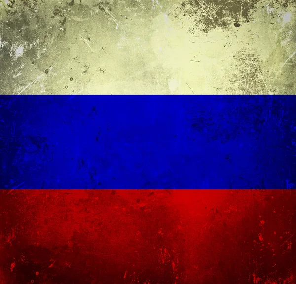 俄罗斯 grunge 国旗 — 图库照片