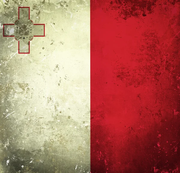 Grunge Flagge von Malta — Stockfoto