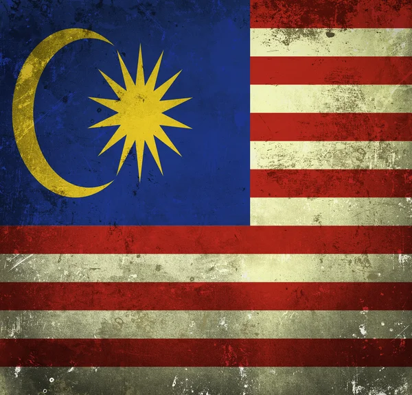 马来西亚的 grunge 旗子 — 图库照片