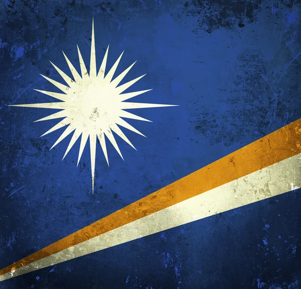 Bandeira de Grunge de Ilhas Marshall — Fotografia de Stock