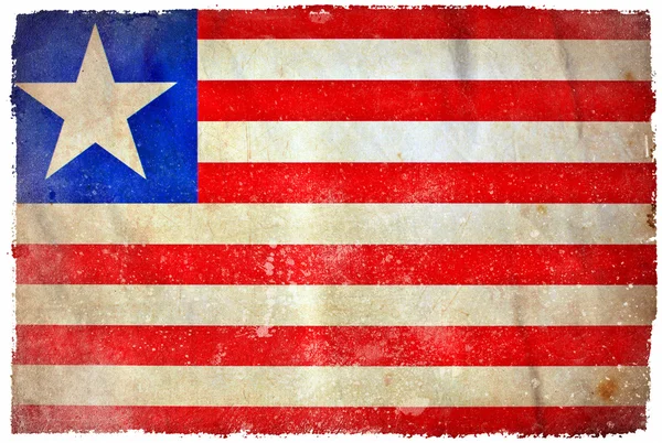 Liberia Grunge Flagge — Stockfoto