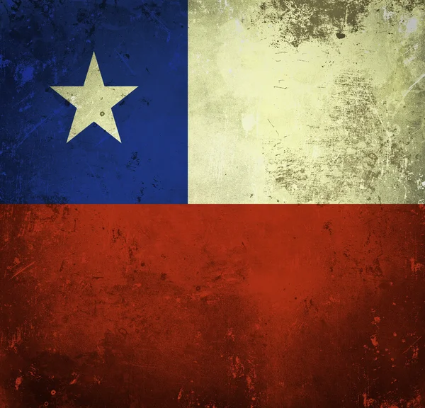 Bandiera grunge del Cile — Foto Stock
