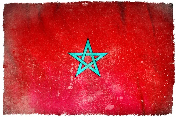 Grungeflag Maroko — Zdjęcie stockowe