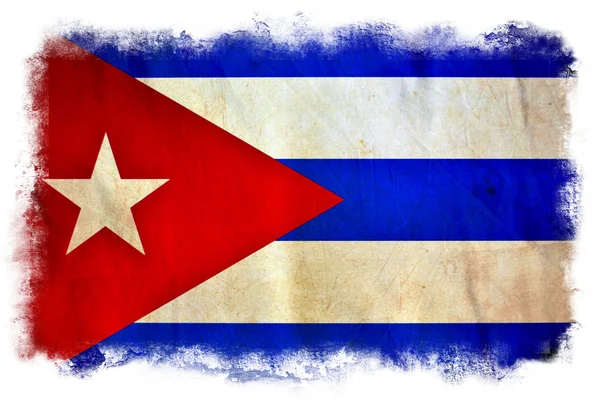 Küba grunge bayrağı — Stok fotoğraf