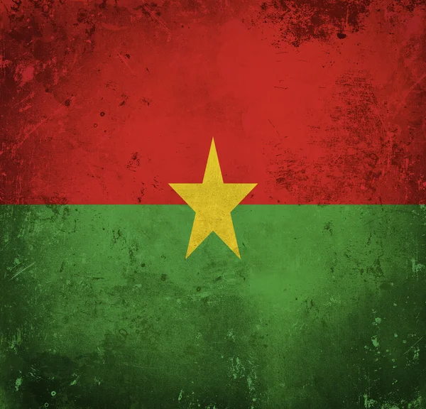 Burkina faso 'nun grunge bayrağı — Stok fotoğraf