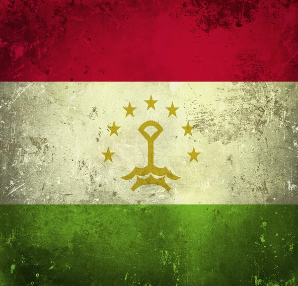 Grunge vlag van Tadzjikistan — Stockfoto